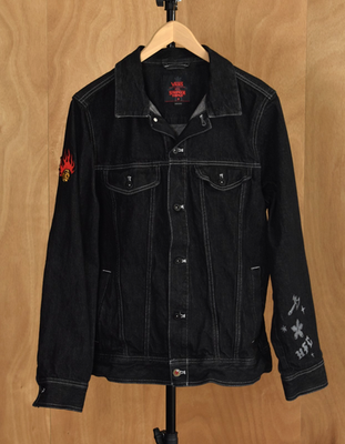 Vans Stranger Things Black Denim Jacket -M- Hellfire Club 100