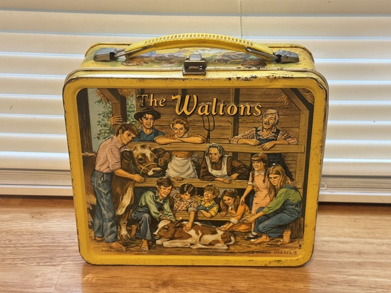 1973 Aladdin The Waltons Yellow Metal Lunchbox  Vintage  Rare Find