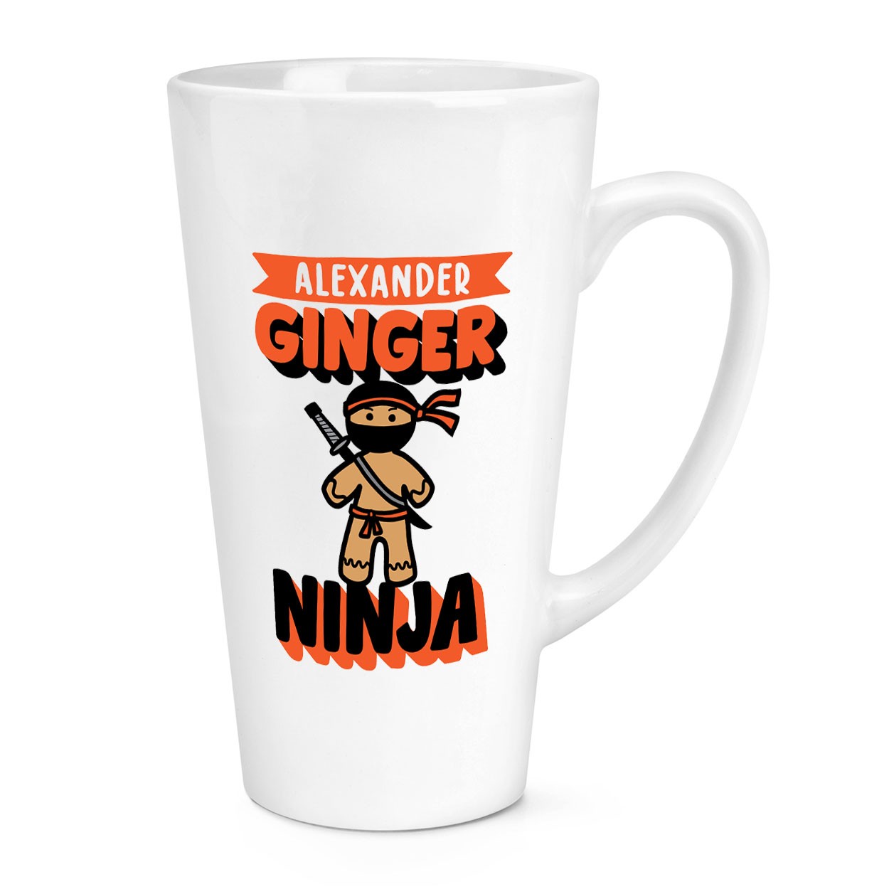 Personalised Ginger Ninja 17oz Large Latte Mug Cup Gingerbread Man Birthday