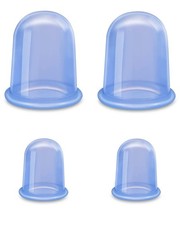 Silicone Cupping Therapy Sets, Anti Cellulite Cup Massager - 4 Pack, Skyblue