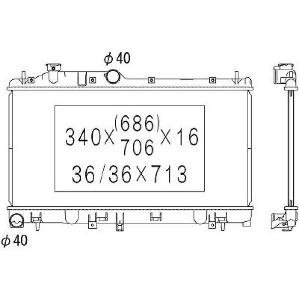 Diederichs DCM3042 KüHler, MotorküHlung FüR Subaru Outback (Bl, Bp)-image