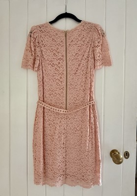 whistles pink lace dress WHISTLES Anouk Frill Lace Dress
