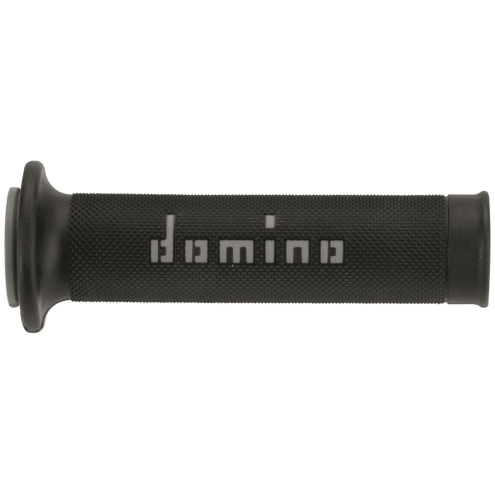 Domino Road Racing Motorcycle Bike Open Ended Bar Grips Black / Grey