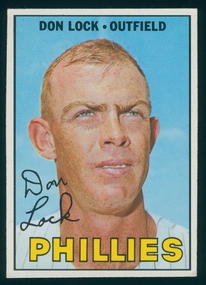 1967 Topps Baseball #376 DON LOCK Philadelphia Phillies MID-GRADE+