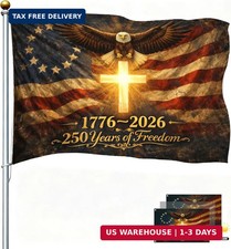250 Anniversary USA Flag 3X5 FT USA 250Th Anniversary Double Sided 3 Ply Outdoor