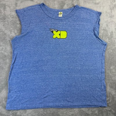 Disney XD Shirt Adult Extra Extra Large Blue Tank Top RARE Alternative Earth HTF