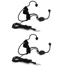 2 Pack Headworn Headset Microphone For Sennheiser G2 G3 Wireless Systems 3.5 mm