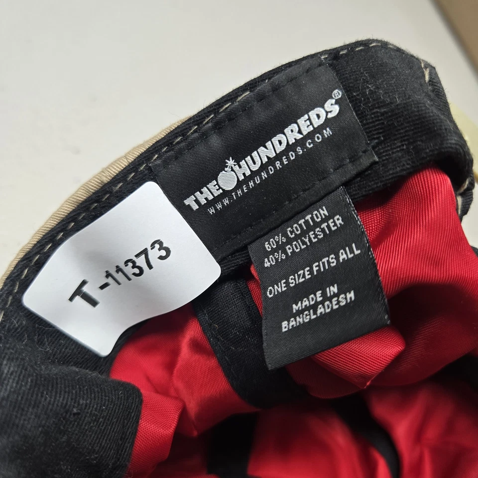 Gorra de béisbol unisex The Hundreds talla única caqui tostado ala verde botón rojo Foto 2 de 4