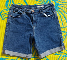 M&S Boyfriend Denim Shorts Size 14 with tailored turn ups