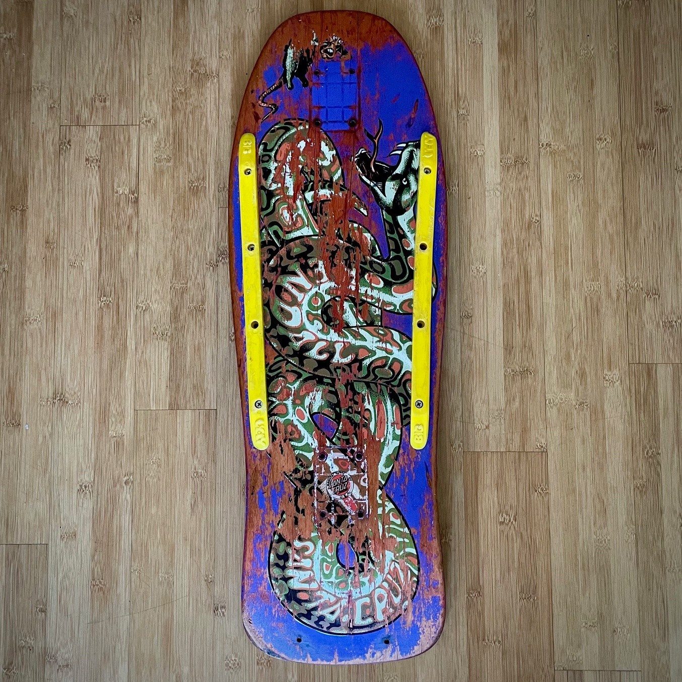 Original 1989 Jeff Kendall Snake Skateboard Deck Vintage OG 