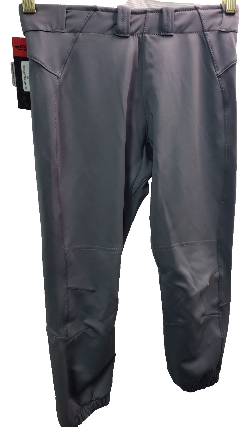 Exxact Sports Womens Softball Fastpitch Knicker Pants, Dark Gray, Youth XL