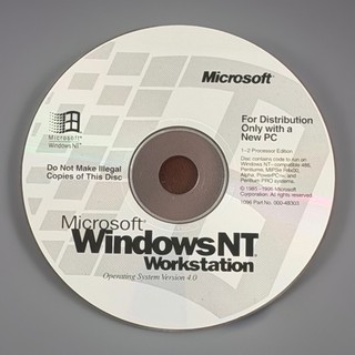 Vintage Microsoft Windows NT Workstation 4.0 Full OS CDROM (10/96) OEM 000 48303