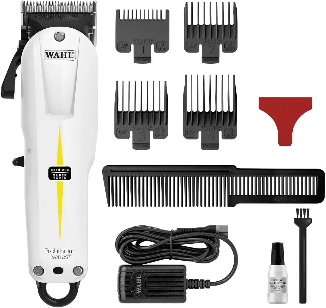 Wahl Professional Cordless Super Taper Hair Clipper Trim Adjustable Taper Lever