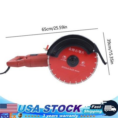 14'' Concrete Saw Electric Demo Saw Concrete Saw Cutter Wet Dry Masonry Cut Saw
