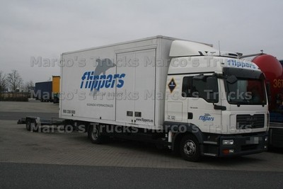 LKW Foto MAN TGL 8.180 Koffer LKW Spanien weiß flippers, relocation logis #b9ms