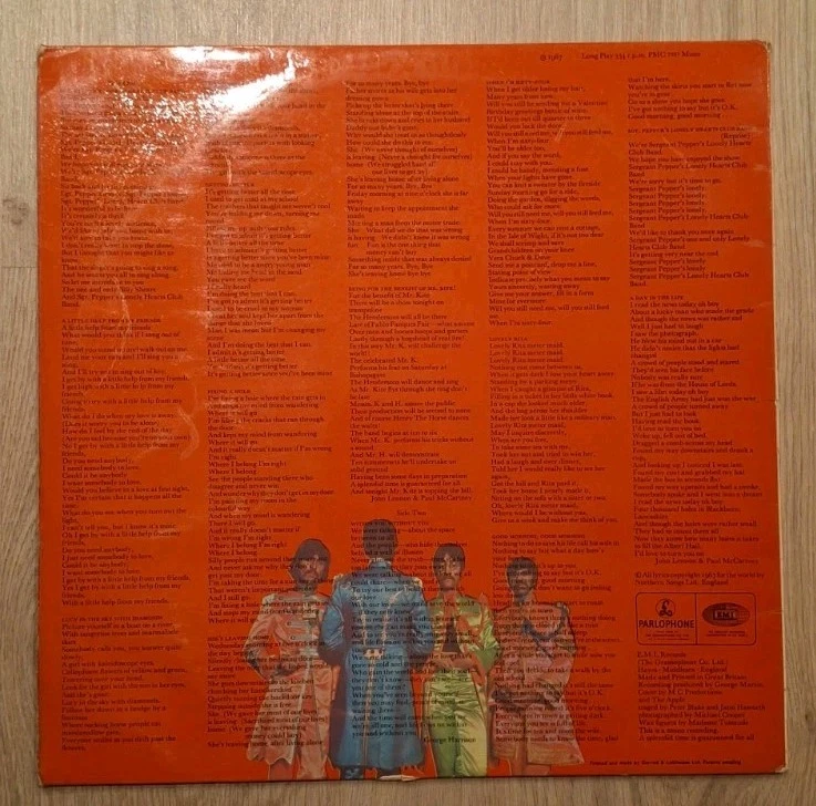 The Beatles Sgt. Pepper's Lonely Hearts Club Band UK1967 Mono PMC 7027 YEX 637-1 - Bild 3 von 4