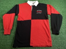 Wadworth Henry  s Rugby Jersey - Front Row Size S - Black  Red Quarters