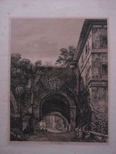 Luigi Rossini. Avanzi del Palazzo dé Cesari sul Monte Palatino. Original Eraser