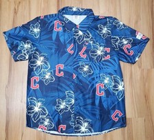 Cleveland Guardians Blue Hawaiian Button Up XL Shirt SGA 2023 MLB