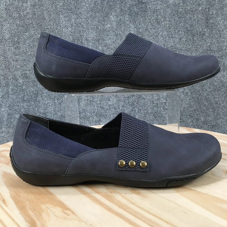 Ros Hommerson Zapatos Mujer 12 Pasteles Informales Mocasines Sin Cordones Pisos Azul Imitación Cuero Foto 2 de 4