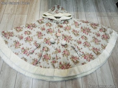 LIZ LISA Poncho White Floral DDU Spurt Size | eBay