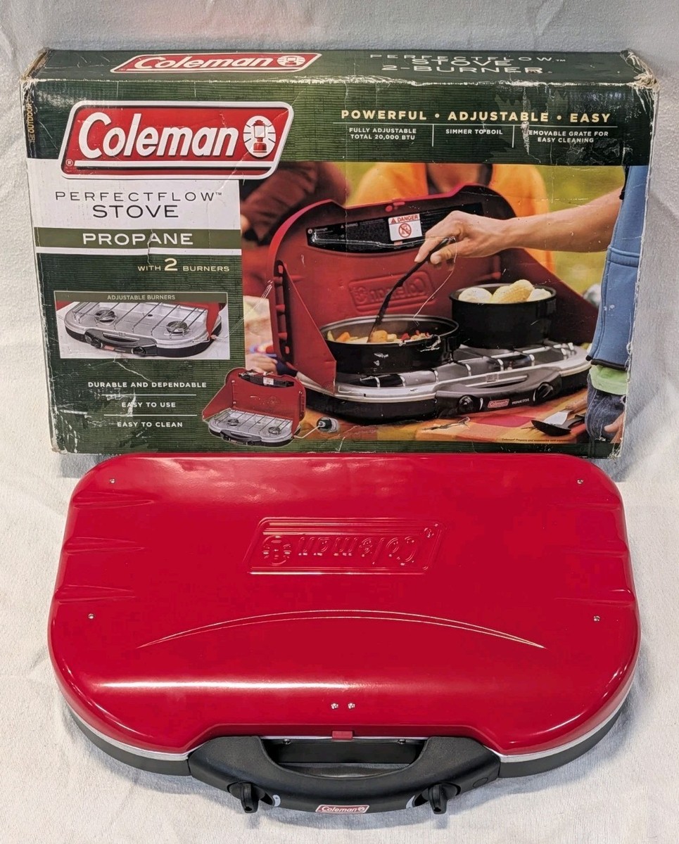 🆕 Coleman PerfectFlow 2-Burner Propane Camp Stove 20,000 BTU New 🆕 Coleman PerfectFlow 2-Burner Propane Camp Stove 20,000 BTU New