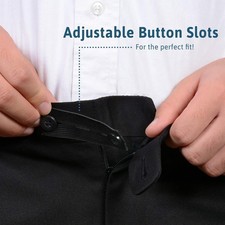 Adjustable Waistband Extender, Elastic Button, for Jeans, Dress, Trousers