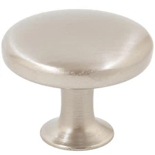 Universal Cabinet Knob, 1-1/8 Inches, Satin Nickel by Stone Harbor Hardware