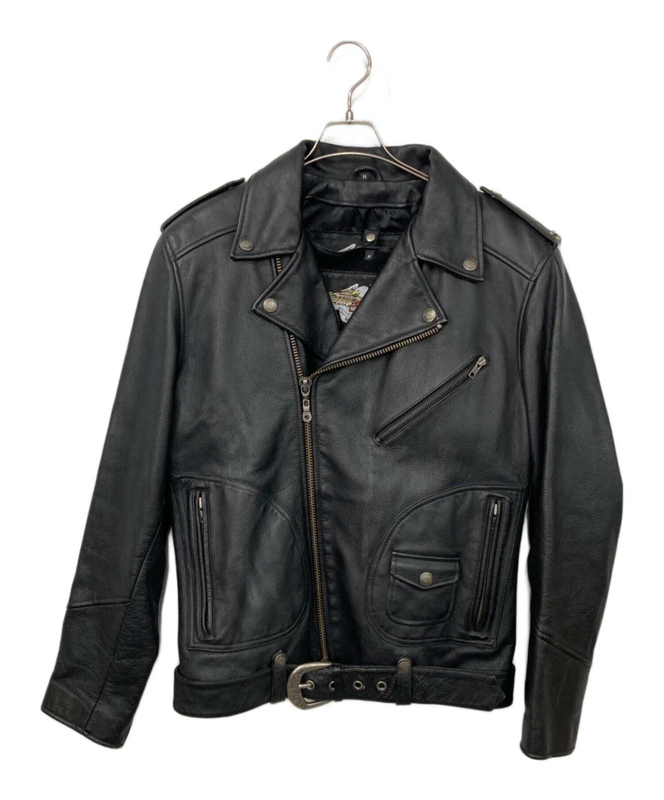 Harley-Davidson Double Leather Riders Jacket Men's Size M Black image 1