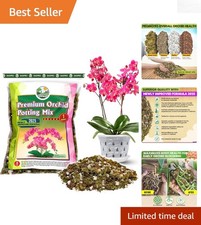 1 Quart Orchid Repotting Soil with Enhanced Drainage - Perfect for Indoor Use