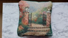 Thomas Kinkade Cushion Tapestry Style Victorian Garden *  Brand New Unused QVC