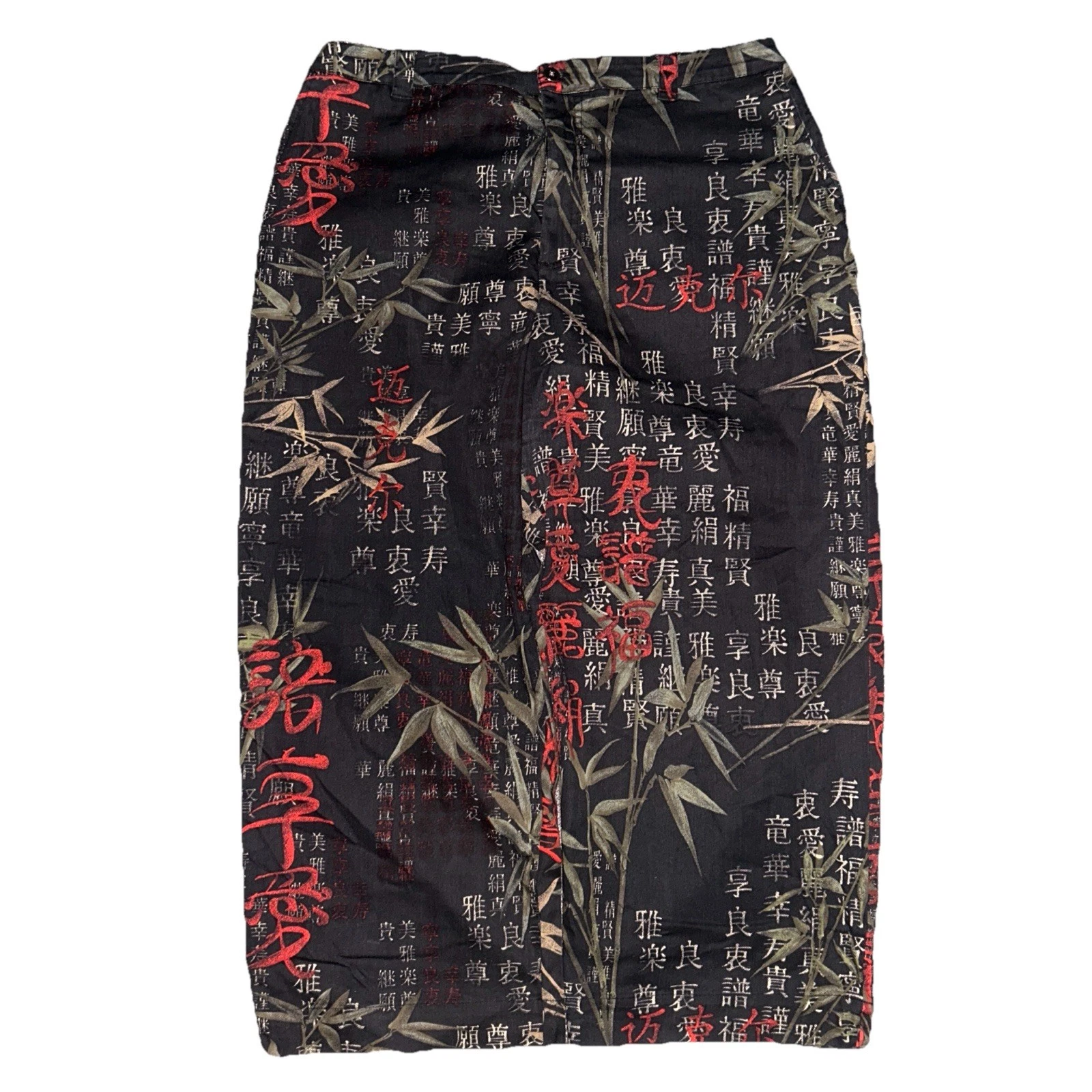Vintage 90s/00s Chicos Bamboo All Over Print Capri Cropped Pants Womens Size 2