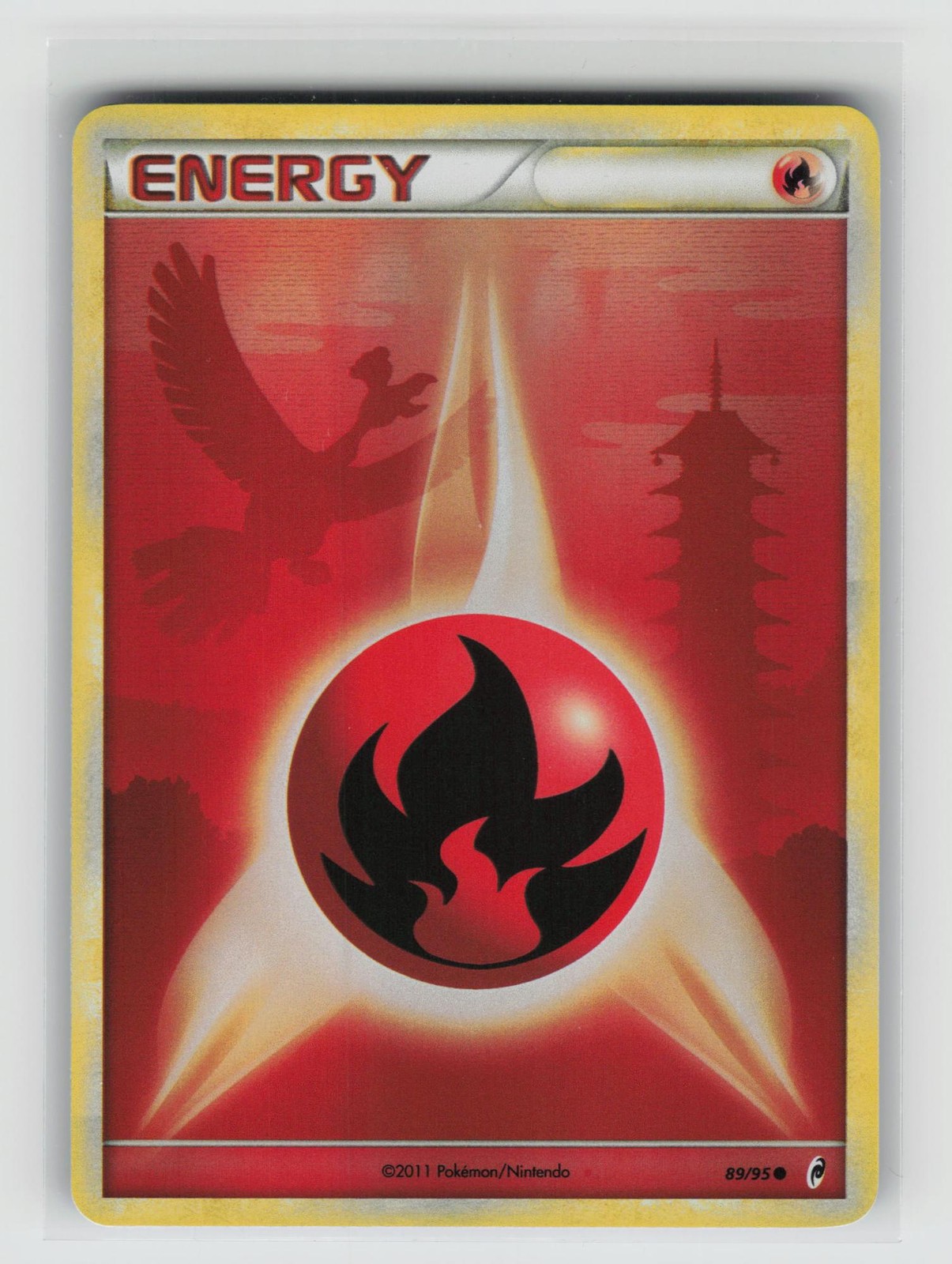 NM Fire Energy 89/95 Holo Common Call of Legends Pokemon 2011