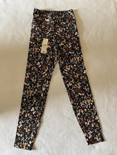 Women's No Boundaries Ankle Leggings Black Floral Size XS 0-2 
