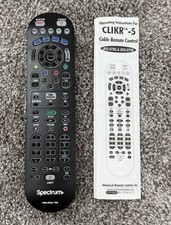 Spectrum TV Universal Remote Control UR5U-8780L CLICKR-5 Time Warner Cable