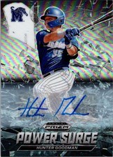 2021 Prizm Draft Picks Hunter Goodman Power Surge Prizm Silver Auto RC Rookie