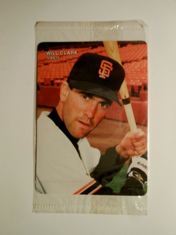 1990 MOTHER'S COOKIES CARD #1 of 4 WILL CLARK SAN FRANCISCO GIANTS sealed