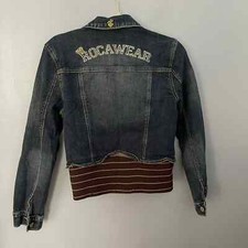 Rocawear vintage Y2k jean jacket embroidered logo L