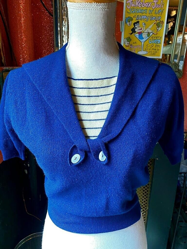 vintage 1950s sailor sweater Gem