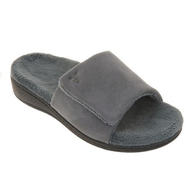 Vionic Ladies Indulge Darby Adjustable Bedroom Slippers Charcoal Sz. 7 M for sale online | eBay