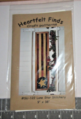 NIP-2006-LONE STAR FLAG STITCHERY #SU-122 - 9''X38-Heartfelt Finds Craft Pattern