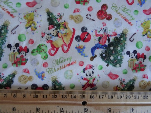 Disney Mickey Mouse Christmas Festivity Cotton Fabric 59 inch width | eBay