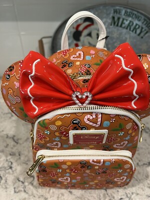 Loungefly Disney ミニー トナカイ クリスマス 光るリュック Loungefly Disney Gingerbread Mickey Minnie Mini Backpack