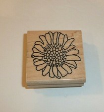 Flower Bud Wooden Rubber Stamp 1994 Annette Allen Watkins E 1323 Garden Spring