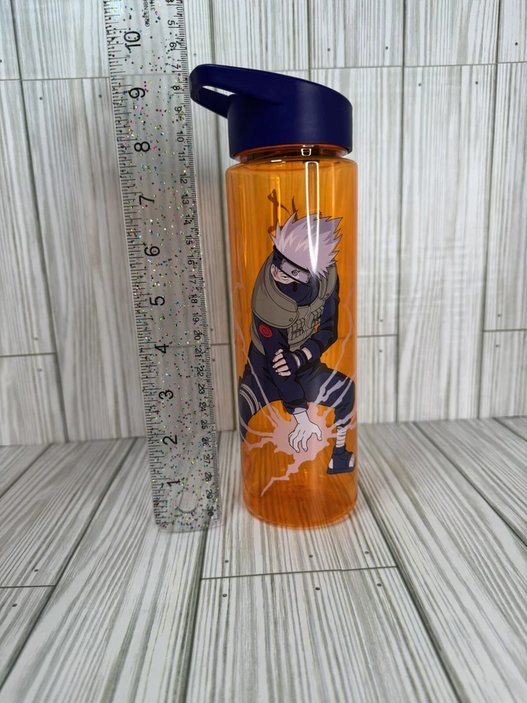 Naruto Bento Box And Plastic Water Bottle Orange Fork Spoon 2 Trays New Naruto Bento Box And Plastic Water Bottle Orange Fork Spoon 2 Trays New
