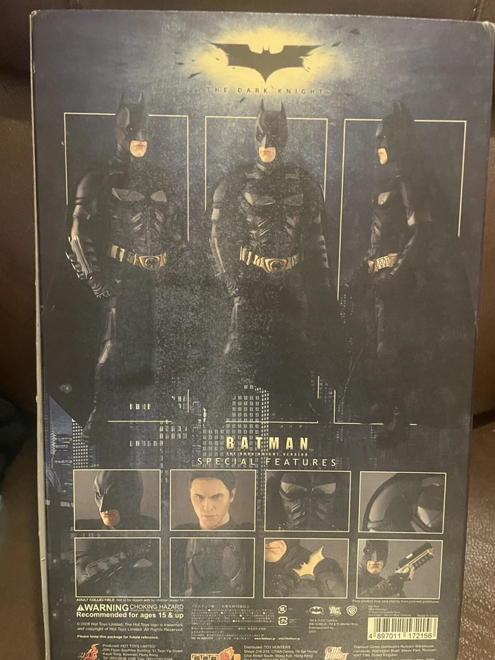 Figura Obra Maestra Película Hot Toys The Dark Knight Versión Bale Batman MMS71 1/6 Foto 2 de 4