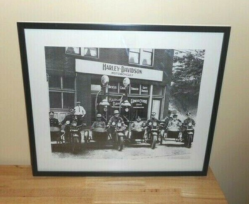 Harley Davidson Motorcycles 16x20 Framed Poster Print Ernest Cereni Distributor