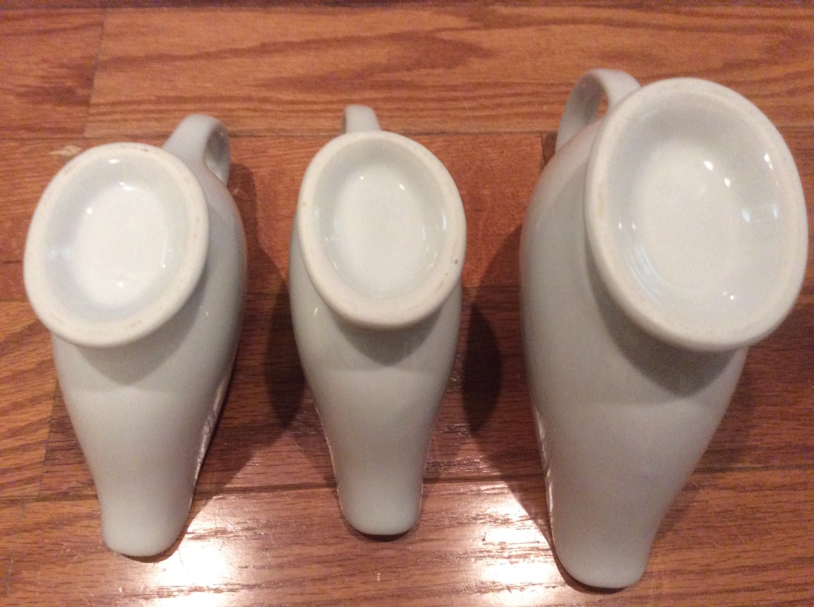 Set Of 3 Mini Gravy Boats Sauce Server Basic White eBay