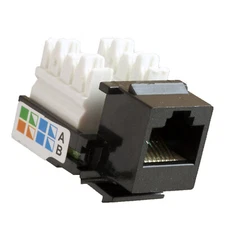 12 Pack Cat-5e Keystone Jacks in Black **TUFF JACKS QUALITY** Lifetime Warranty