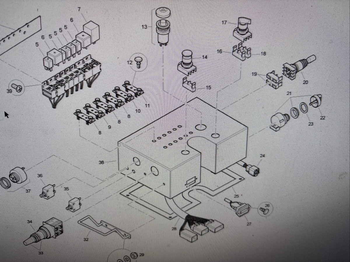 Ignition Key Switch Terex Benford Roller / Dumper 8000-4490 Late
